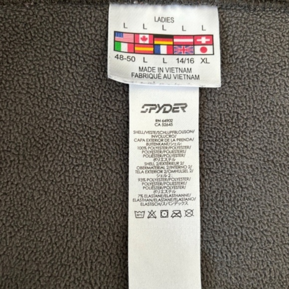 Spyder core sweater ladies olive green 1/4 zip pullover size L - Picture 14 of 15